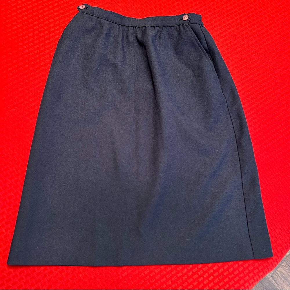 Vintage Haberdashery By Personal Skirt Navy Blue Size 10, 1970s EUC